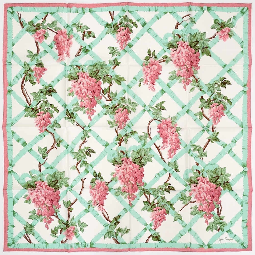 New Vintage Jim Thompson Thai Silk Scarf 6